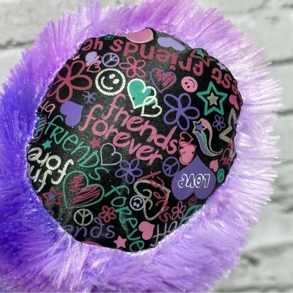 Build A Bear BAB Purple Tie Dye PEACE Cat Plush Best Friends Hearts Smiles - Picture 10 of 13